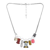 Колье TARATATA, Ruban, с цветной смолой и золотой краской, TT-W25-10117-10M серебристый